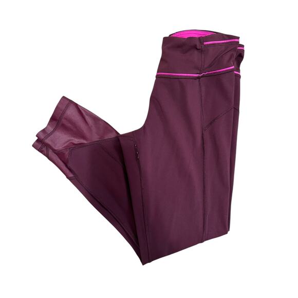 lululemon athletica Pants - Lululemon‎ Pace Queen Tight Full-On Luxtreme Bordeaux Drama Raspberry size 8